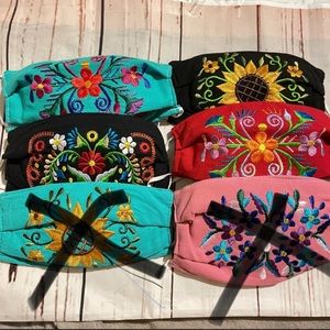 6 pack- Face Masks 💐- MEXICAN EMBROIDERED